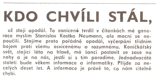 Psali jsme v Jezdectví